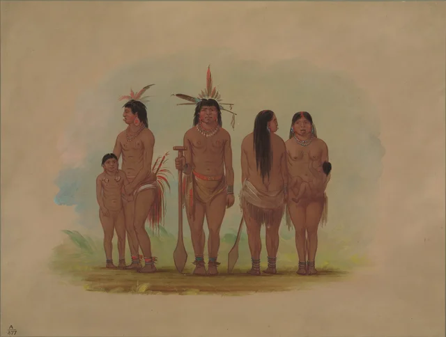 Membros da tribo payaguá
