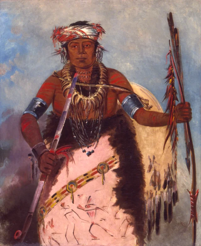 Notch-ee-níng-a, Sin Corazón (llamado Nube Blanca), jefe de la tribu, George Catlin