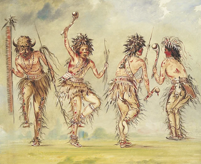 Four Dancers, George Catlin