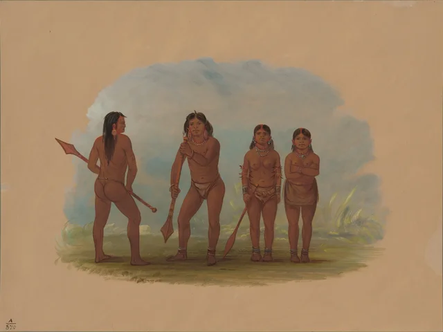 4人のアンガスチュラ族のインディアン