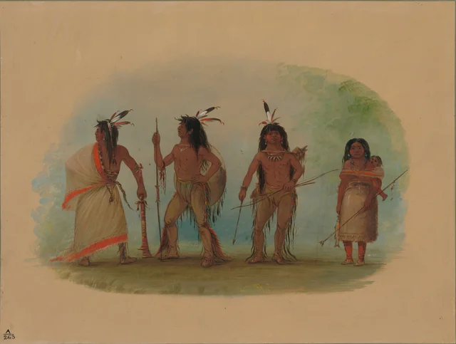 4人のアパッチ族のインディアン