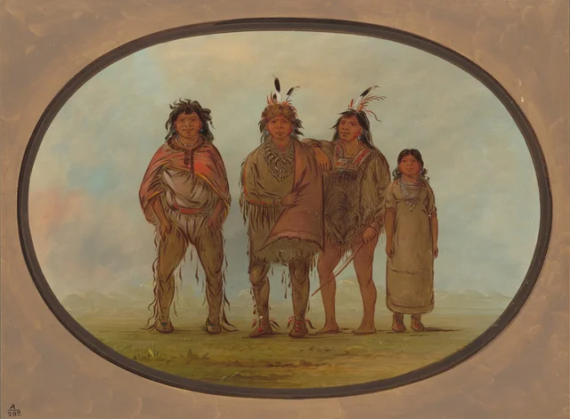 4人のドグリブ族のインディアン