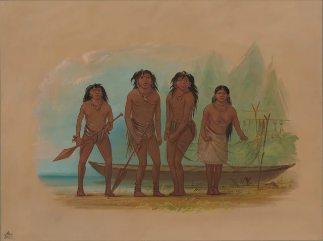 Four Fuegian Indians