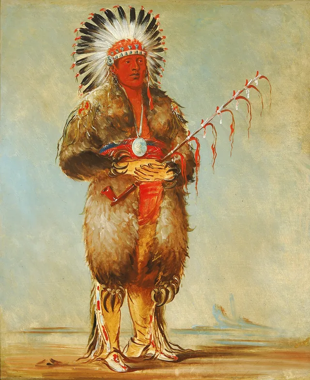 Ráw-no-way-wóh-krah, Haste de Cachimbo Solta, um guerreiro