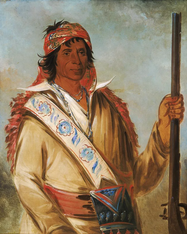 Steeh-tcha-kó-me-co, Gran Rey (llamado Ben Perryman), un jefe, George Catlin