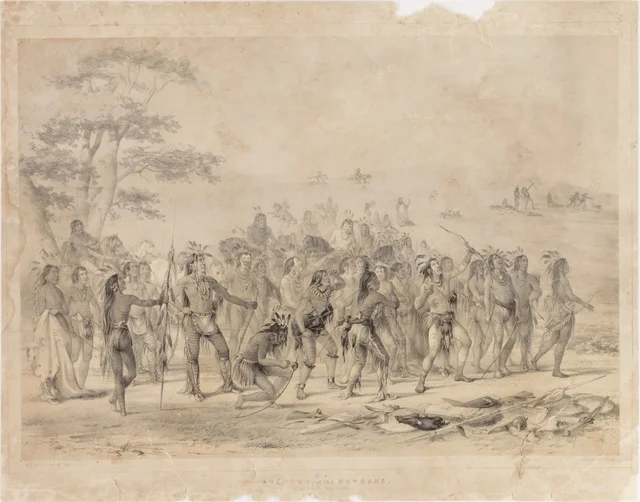 Tiro com arco dos mandans, no. 24