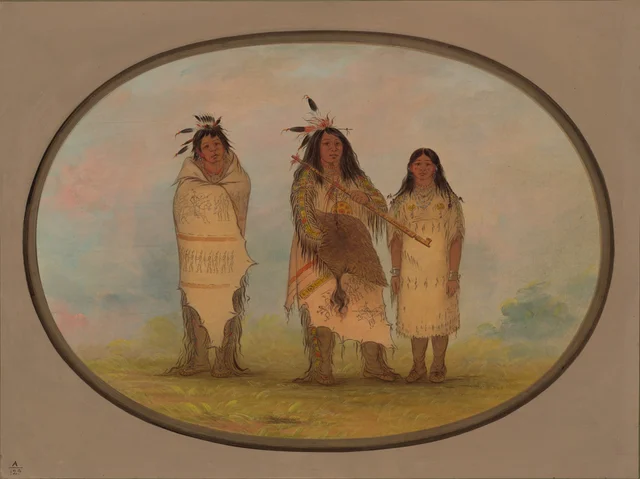 A Cheyenne Chief, His Wife, and a Medicine Man