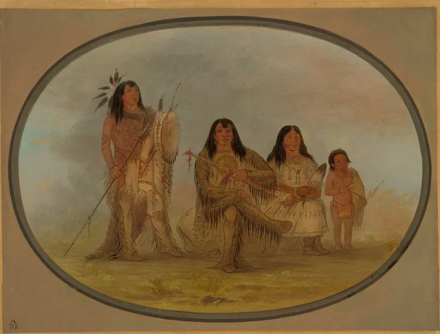 A Blackfoot Chief, His Wife, and a Medicine Man