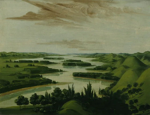 Vista do túmulo de Floyd, a 1.300 milhas acima de Saint Louis