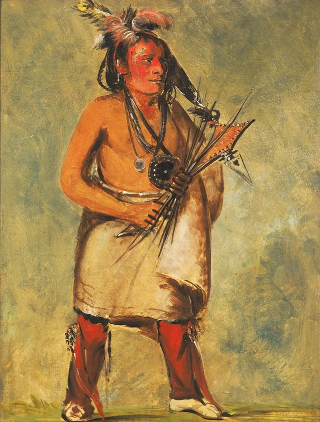 Wa-kon-chásh-kaw, He Who Comes on the Thunder, George Catlin