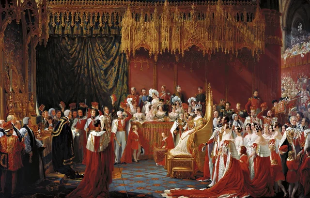 Le Couronnement de la reine Victoria à l'abbaye de Westminster, 28 juin 1838, George Hayter