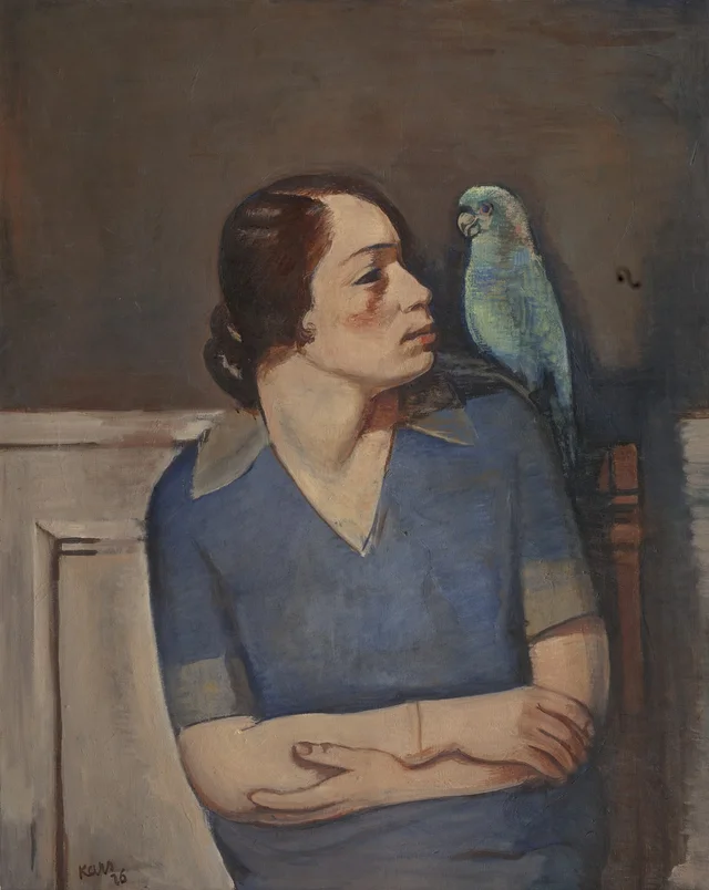 Woman with a Parrot, Georges Kars