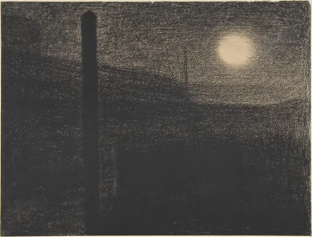 Courbevoie: Factories by Moonlight, Georges Seurat