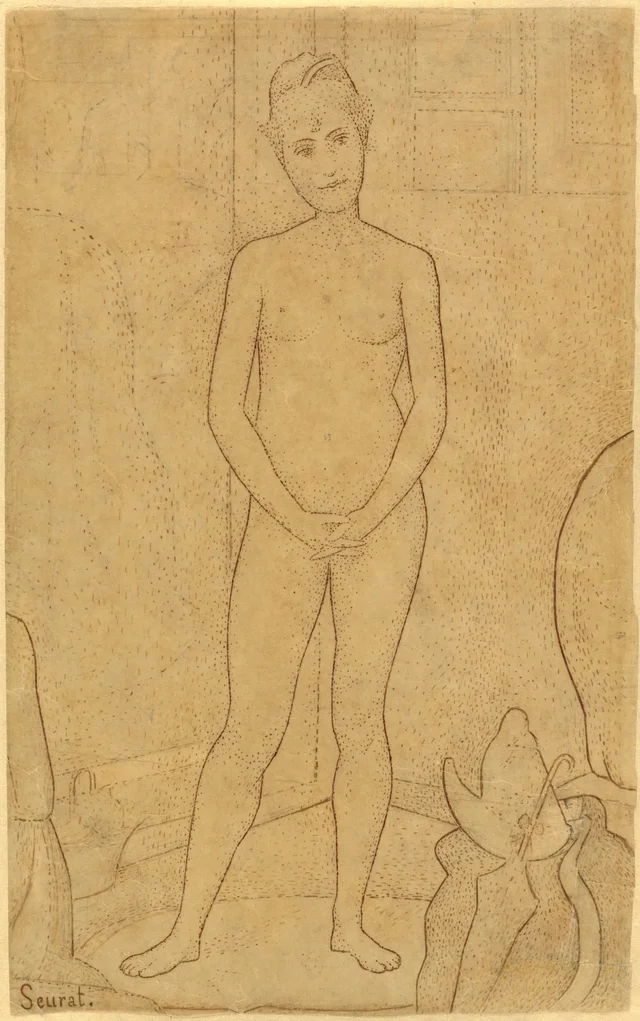 Study after "The Models", Georges Seurat