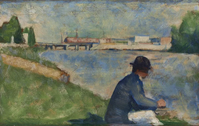 Estudio para Bañistas en Asnières, Georges Seurat