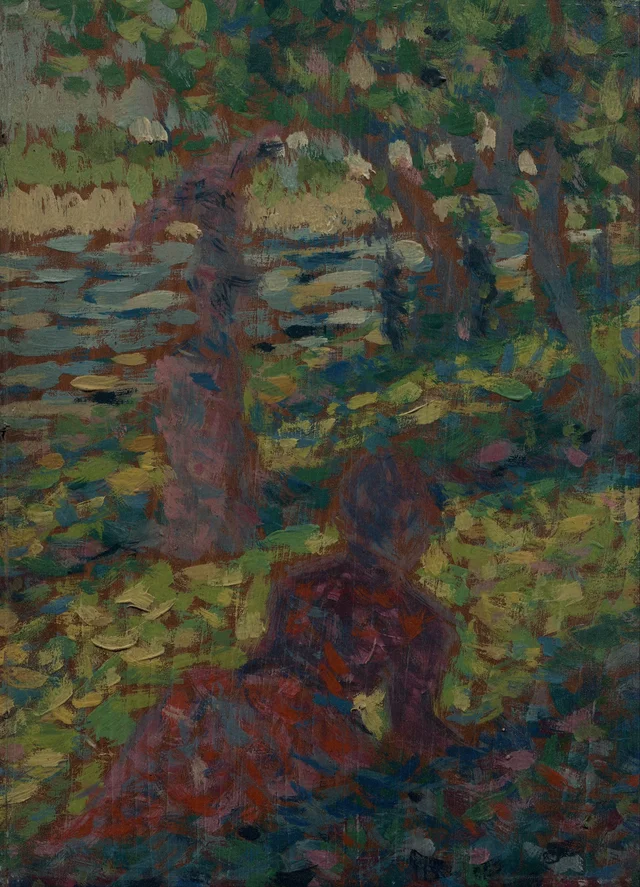 Mujer en un parque, Georges Seurat