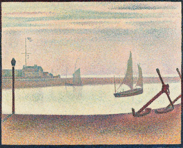 The Channel at Gravelines, Evening, Georges Seurat