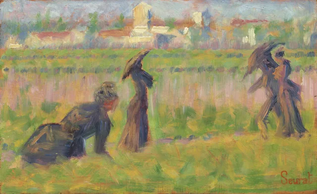 Personnages dans un paysage