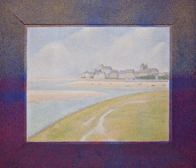 Vista de Le Crotoy, río arriba, Georges Seurat