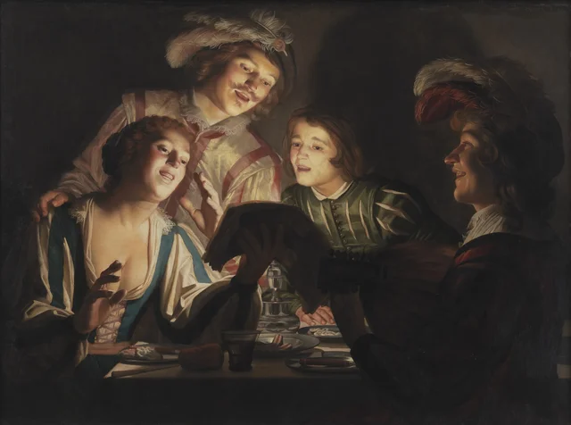 Musiciens à la chandelle, Gerrit van Honthorst