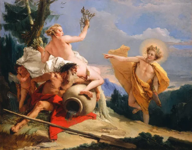 Apollon poursuivant Daphné