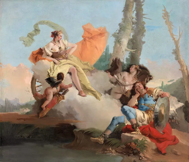 Armide rencontre Renaud endormi, Giambattista Tiepolo