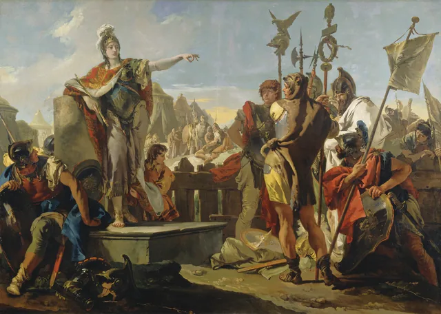 La reine Zénobie haranguant ses soldats