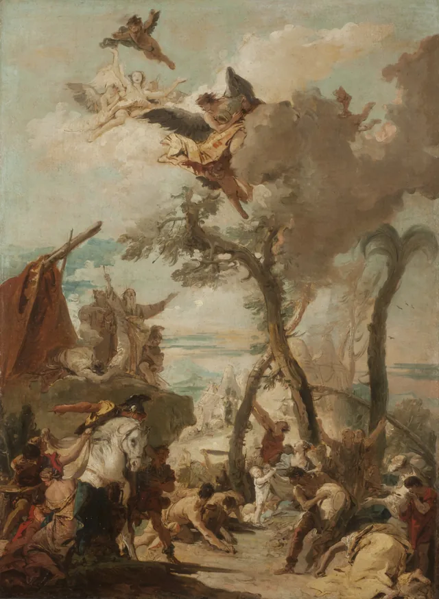 Les Hébreux recueillant la manne dans le désert (esquisse), Giambattista Tiepolo