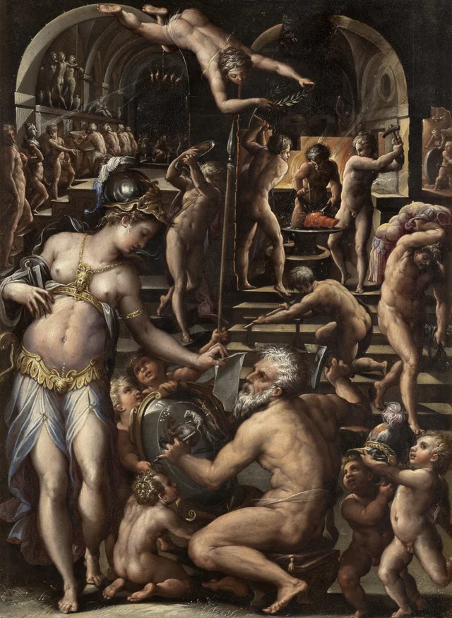 La fragua de Vulcano, Giorgio Vasari