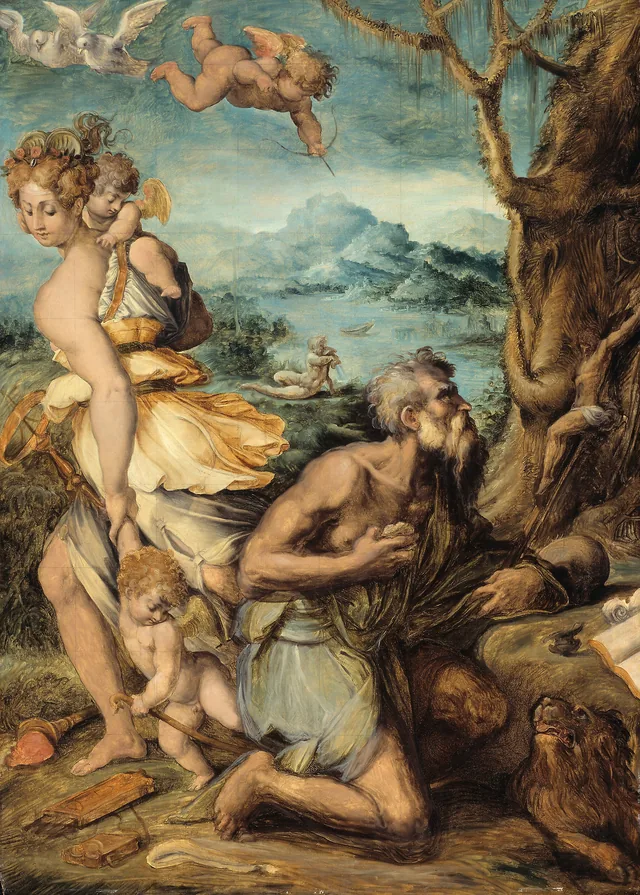 The Temptation of Saint Jerome, Giorgio Vasari