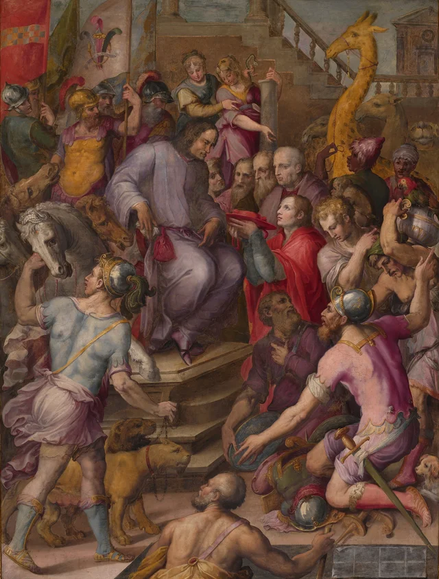 Lorenzo the Magnificent Receives the Tribute of the Ambassadors, Giorgio Vasari