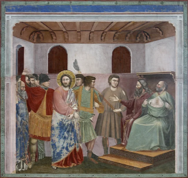 Christ before Caiaphas, Giotto di Bondone