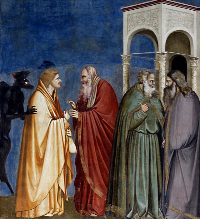 Judas Receiving Payment, Giotto di Bondone