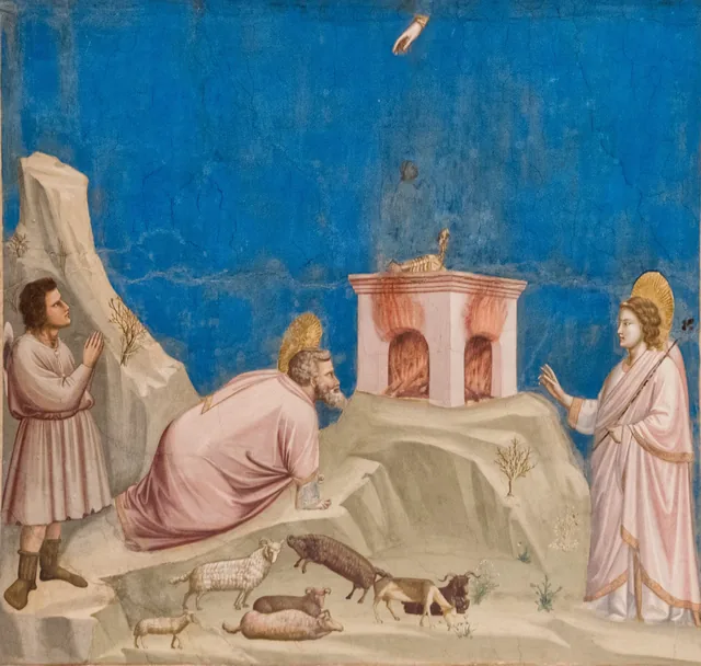 Joachim's Sacrificial Offering, Giotto di Bondone