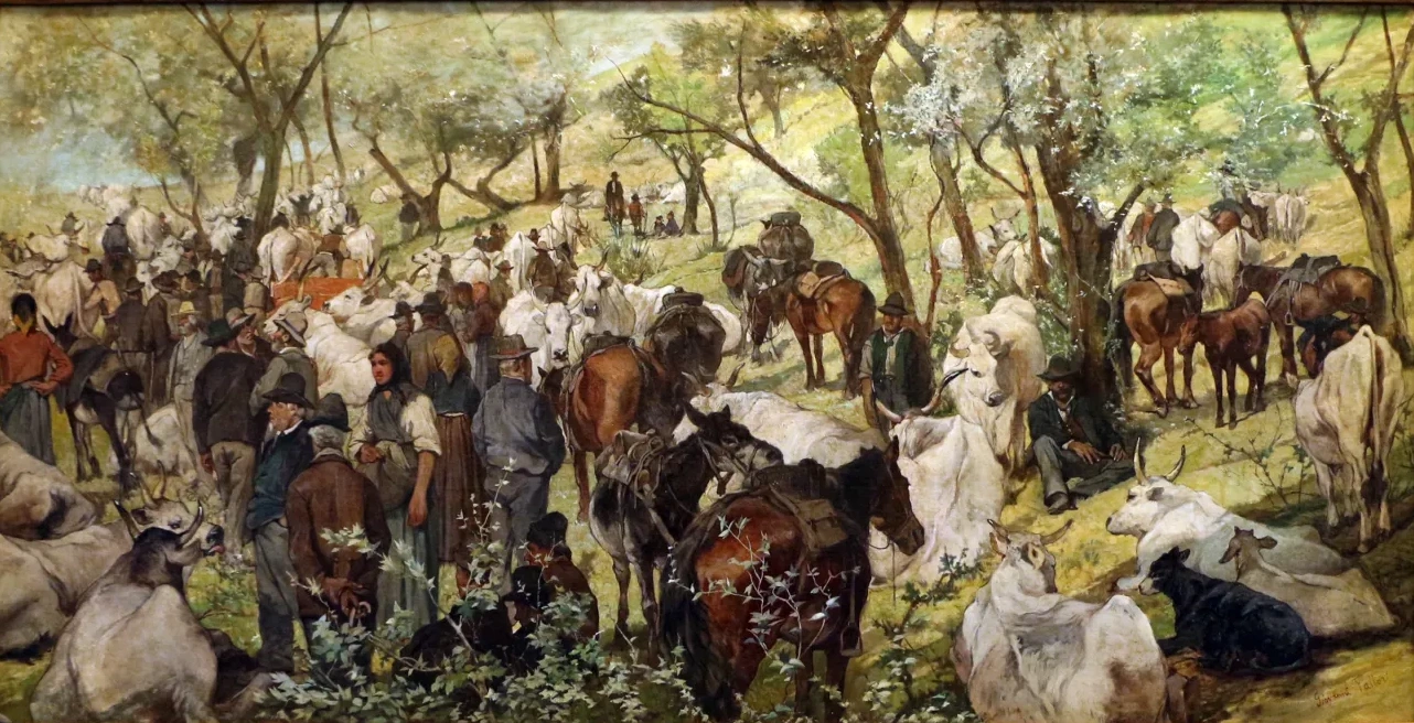The Market at San Godenzo, Giovanni Fattori
