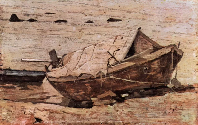 Boat on the Beach, Giovanni Fattori