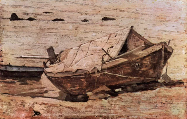 Boat on the Beach, Giovanni Fattori
