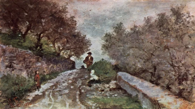 Road among the Olive Trees, Giovanni Fattori