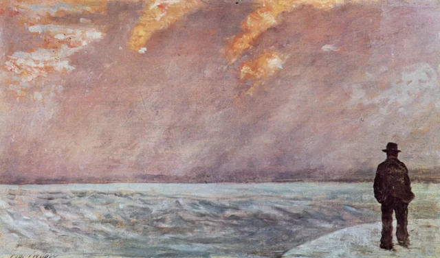 Sunset over the Sea, Giovanni Fattori