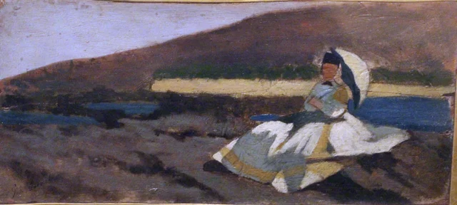 Dame en plein air