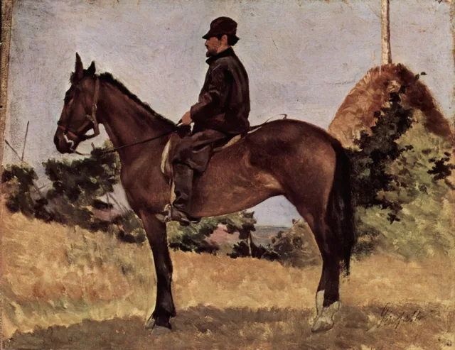 Portrait of Diego Martelli on Horseback, Giovanni Fattori