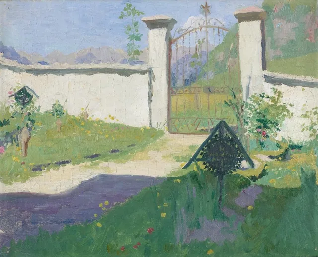 Dans le cimetière de l'église San Giorgio près de Borgonovo