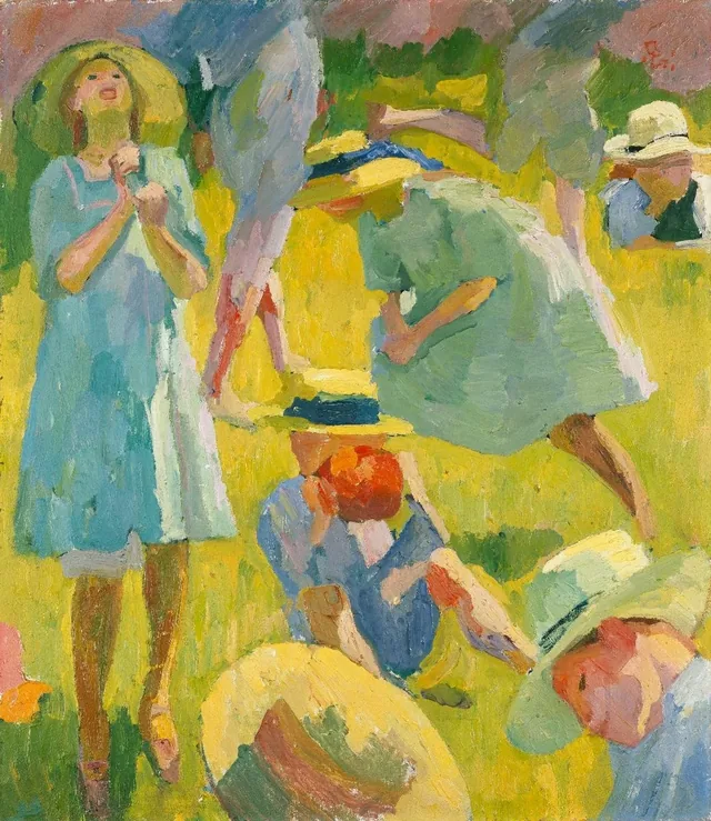 Enfants qui jouent, Giovanni Giacometti
