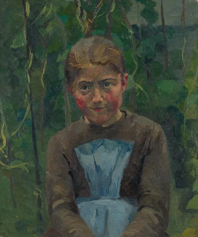 Fillette assise dans la verdure, Giovanni Giacometti