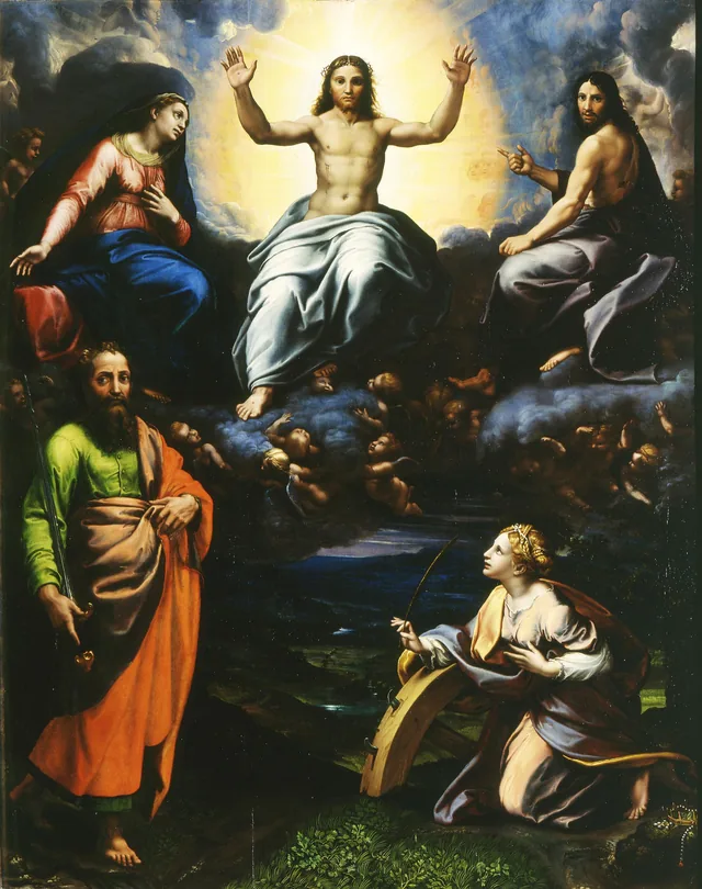 The Deesis with Saint Paul and Saint Catherine, Giulio Romano