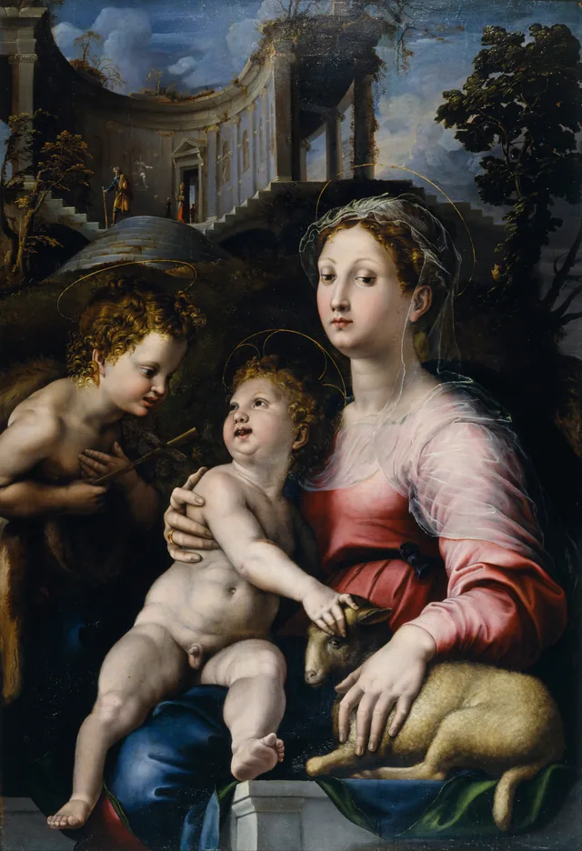 The Madonna and Child with Saint John the Baptist, Giulio Romano