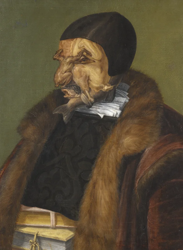 O Jurista, talvez Ulrich Zasius (1461-1536), humanista e jurista, Giuseppe Arcimboldo