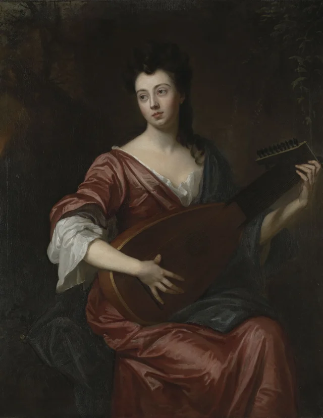 Arabella Hunt (1662-1705) tocando el laúd, Godfrey Kneller