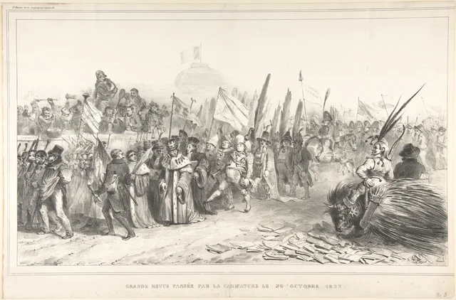 Gran revista pasada por La Caricature el 30 de octubre de 1832, Grandville