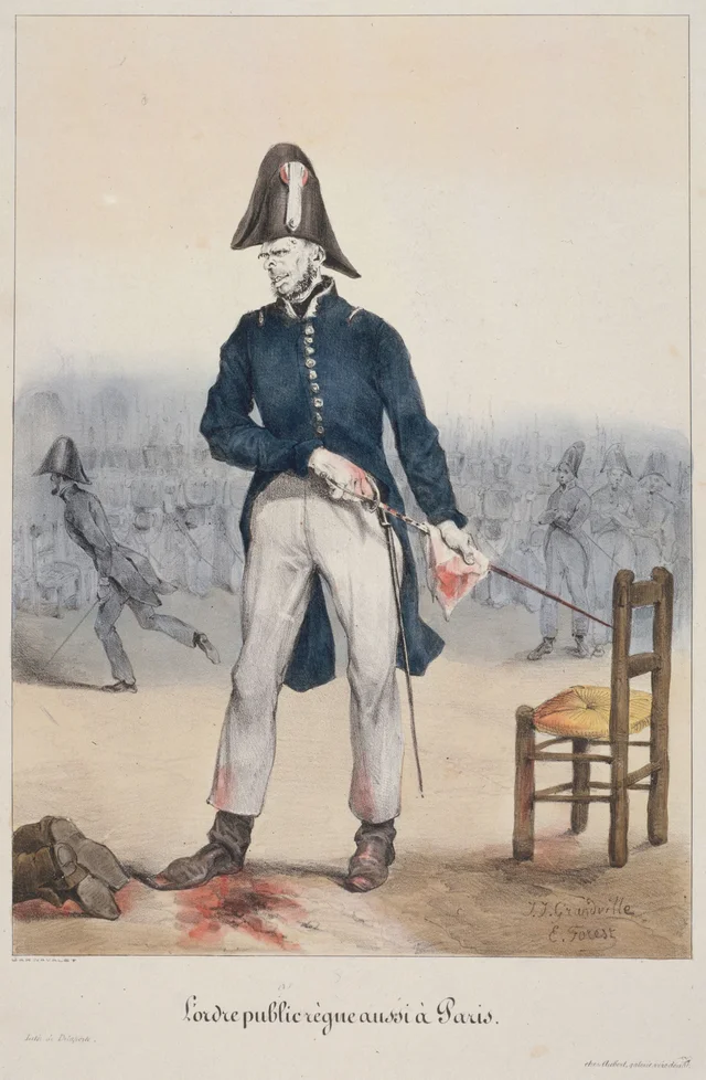 El orden público reina también en París, Grandville